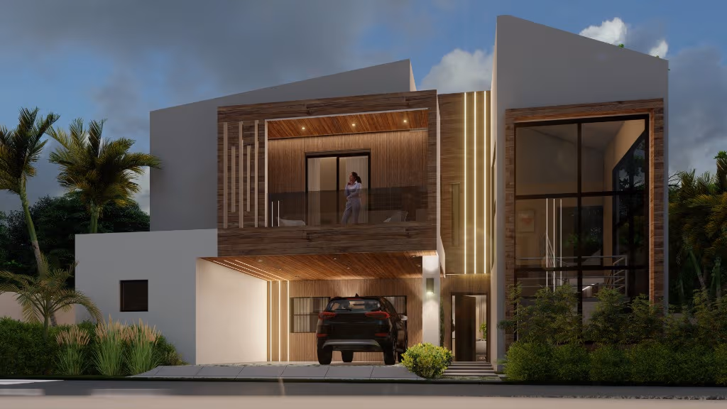 Villas Perla del Mar – Fachada al atardecer